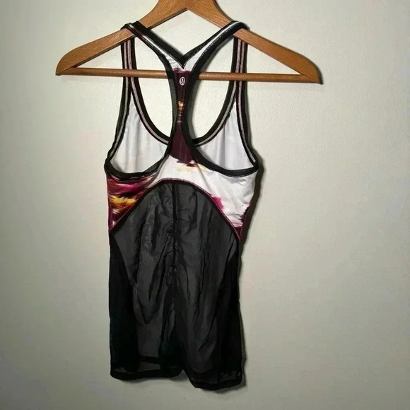 Lululemon pink and black  mesh racerback tank top 4 - Picture 4 of 4